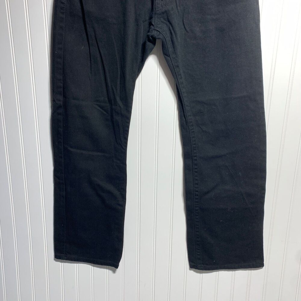 Third Rail Mens 36x32 Black Denim Y2k Straight Leg Jeans Streetwear View 2